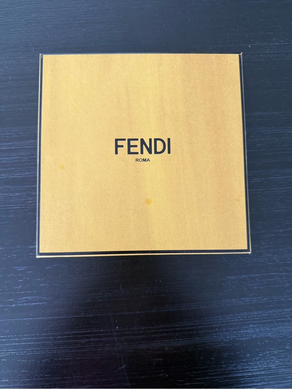 Fendi Gold and Black Logo Gift Box